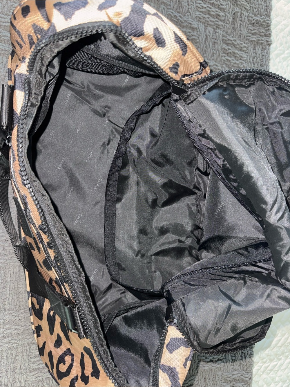Calpak Leopard-Print Duffel Bag - Tan & Black - Picture 11 of 15